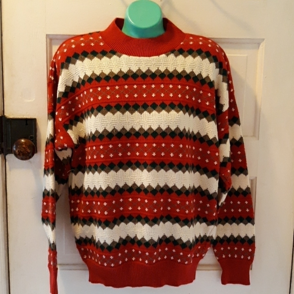 Vintage Southern Lady ugly Christmas sweater large